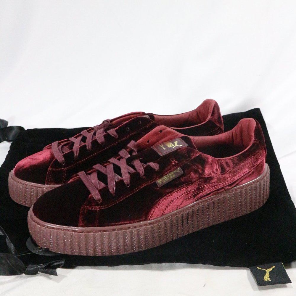 FENTY x PUMA Rihanna Creeper Burgundy Sneakers Sz 10 US Men 11.5 Wmn - Picture 3 of 16